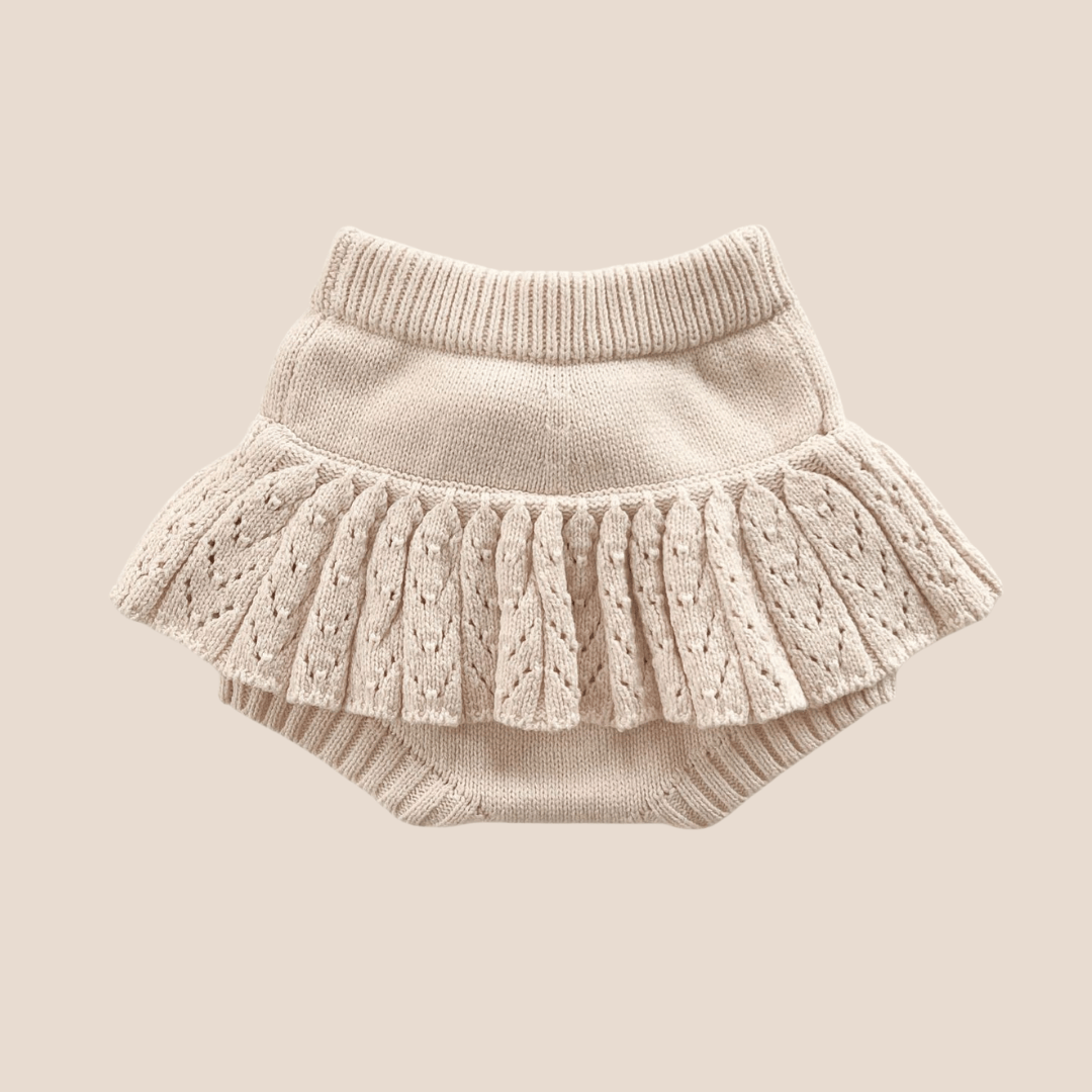 Cotton Craft baby apparel Heirloom Knit Sweater & Skirted Bloomer Gift Set | 3–6 Months Personalized and custom baby gifts