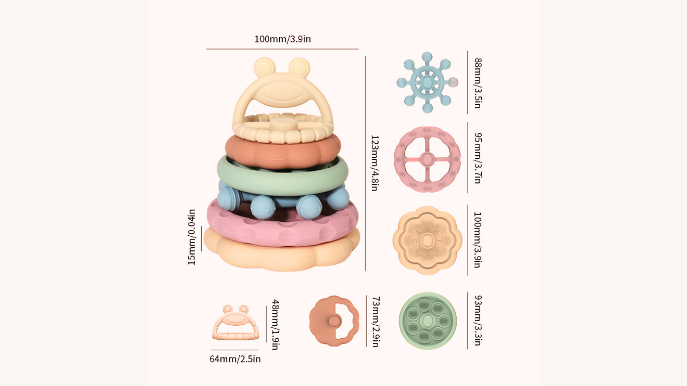 Happy Froggie Silicone Teether & Stacker Set