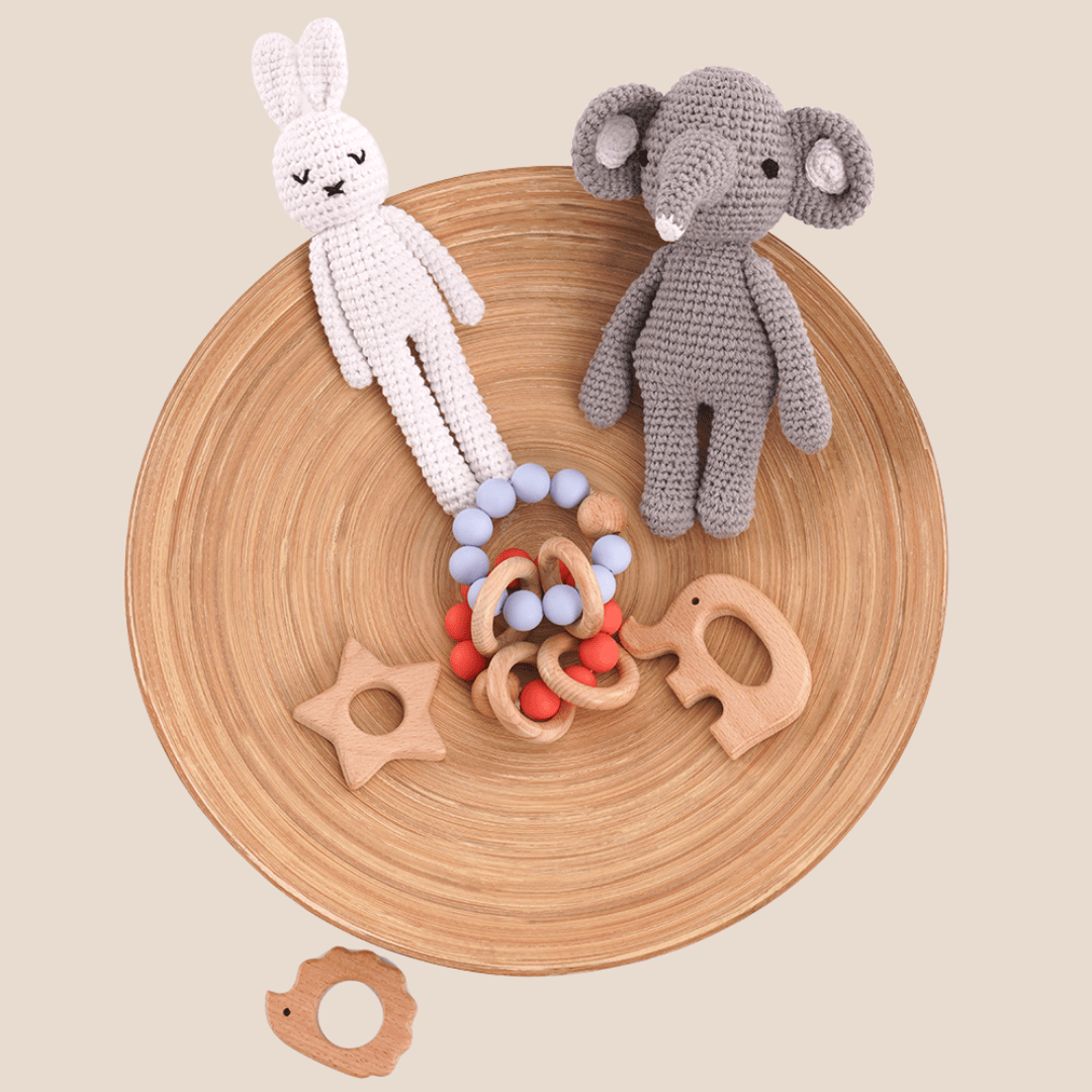 Cotton Craft Baby Teether EcoJoy Natural Baby Wooden Teethers Personalized and custom baby gifts
