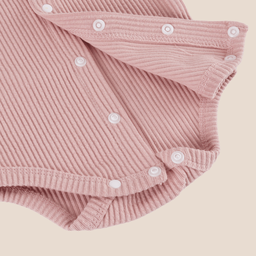 Cotton Craft baby apparel Cotton Knit Ribbed Baby Girl Romper 0-6 Months Personalized and custom baby gifts