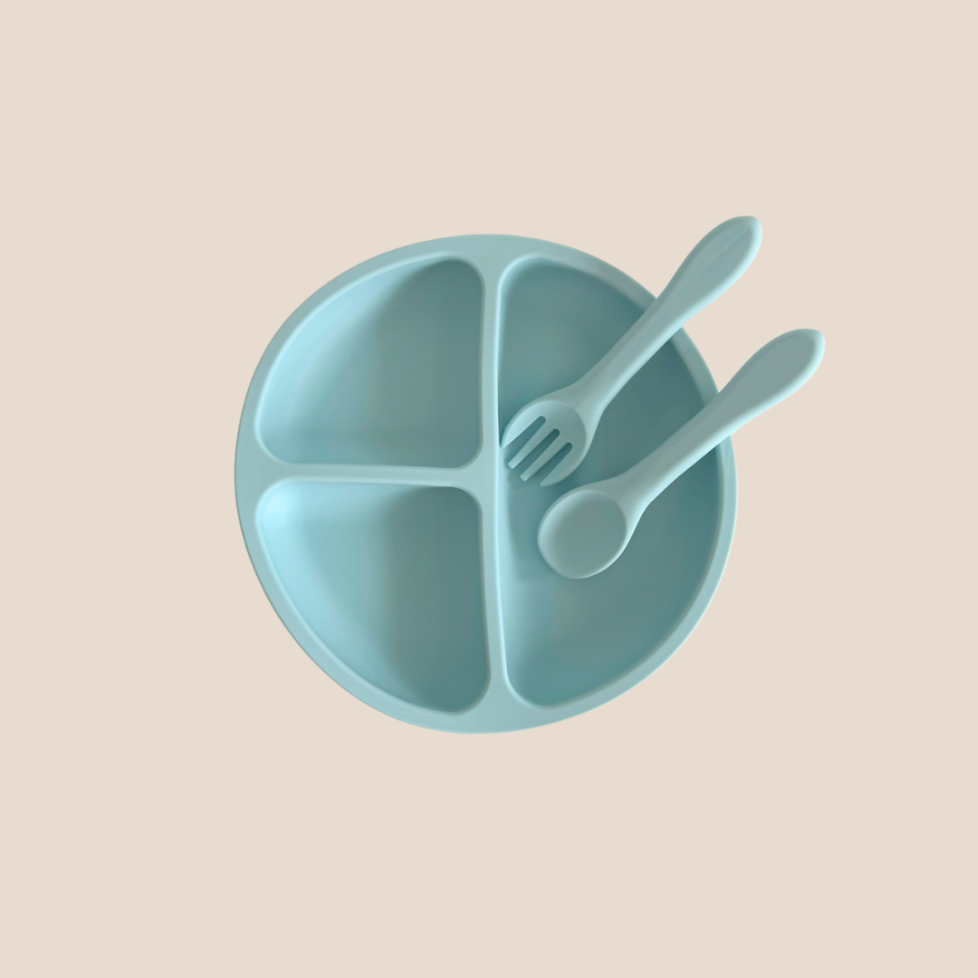 Tiny Tots Silicone Divided Plate Set – Baby Safe & Mess-Free