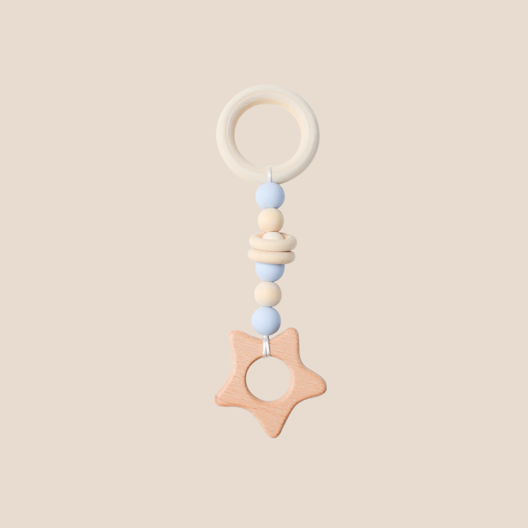 Eco Wooden & Silicone Baby Teether Toy