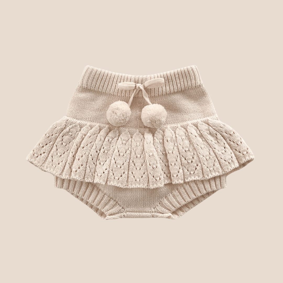 Cotton Craft baby apparel Heirloom Knit Sweater & Skirted Bloomer Gift Set | 3–6 Months Personalized and custom baby gifts