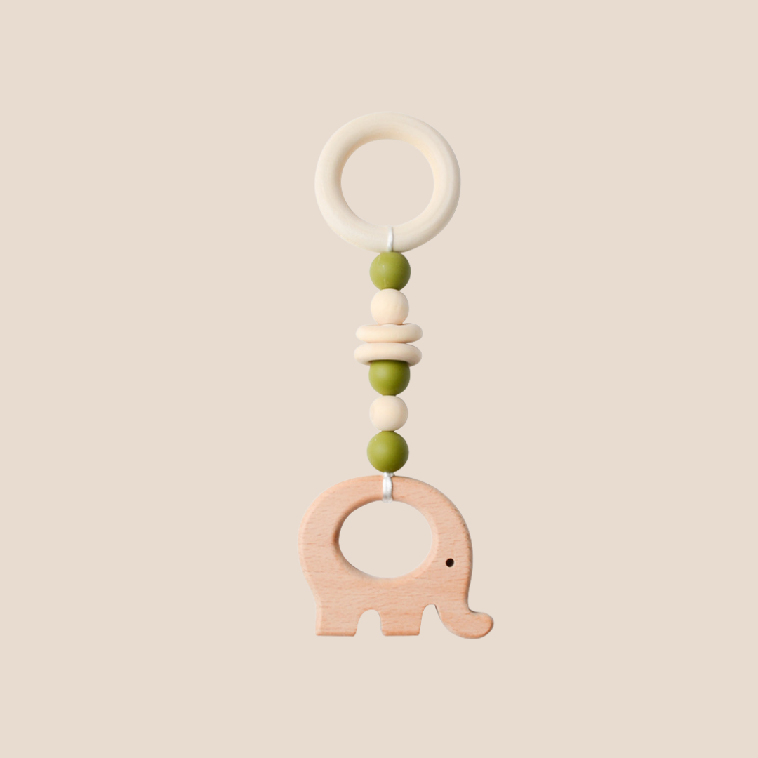 Eco Wooden & Silicone Baby Teether Toy