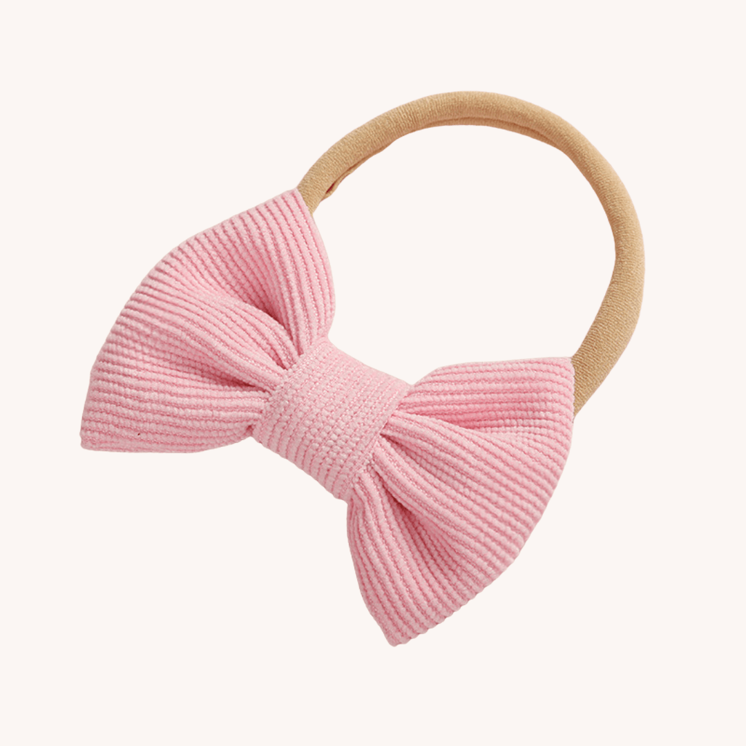 Cotton Craft Baby Girl Headbows Corduroy Bow Baby Girl Head Bands Set Personalized and custom baby gifts