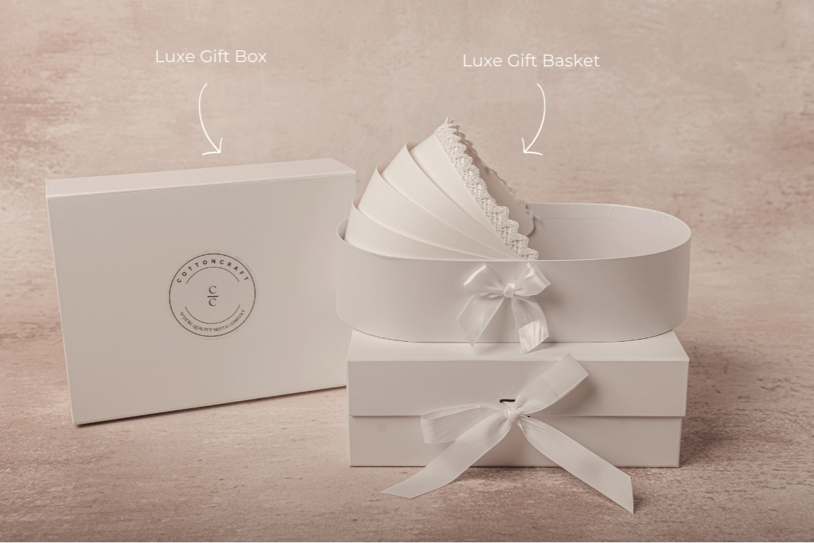 Cotton Craft baby gift bundle Luxe Baby Gift Baskets Personalized and custom baby gifts