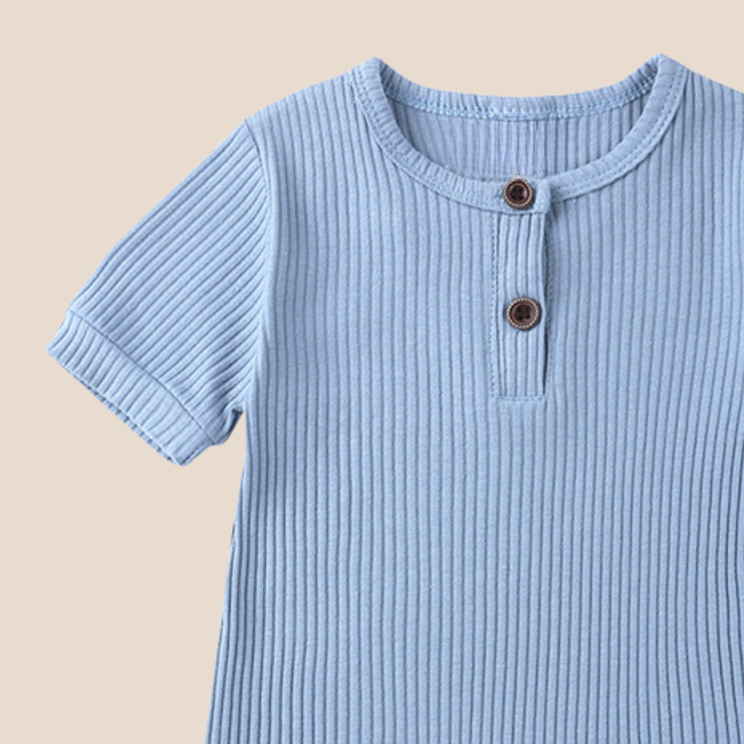 Ribbed Cotton Baby Jumpsuit 0-3 Months