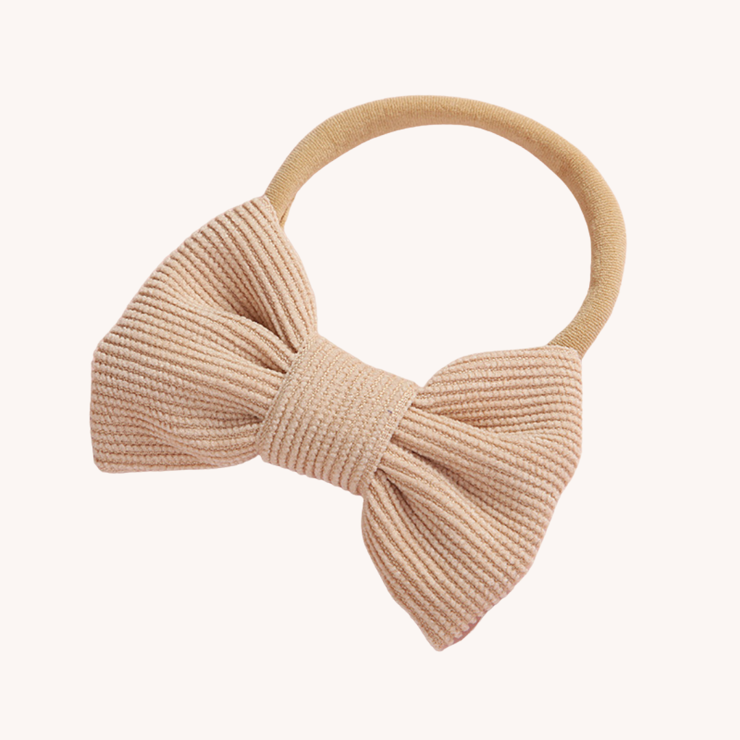 Corduroy Bow Baby Girl Head Bands Set