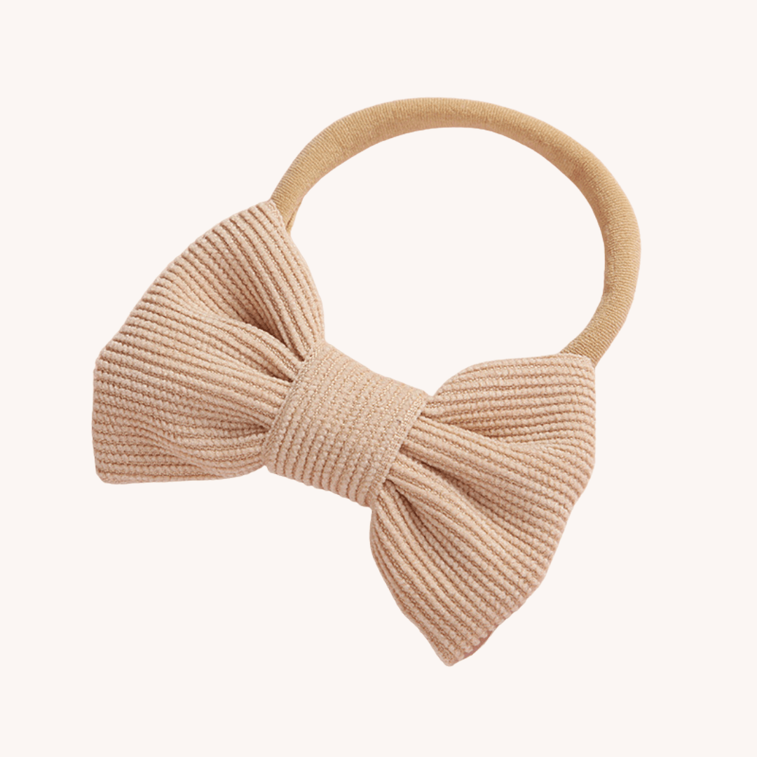 Cotton Craft Baby Girl Headbows Corduroy Bow Baby Girl Head Bands Set Personalized and custom baby gifts