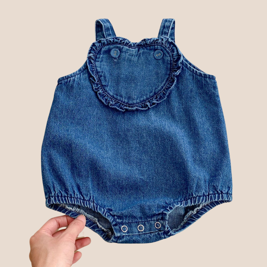 Baby Girl Denim Romper
