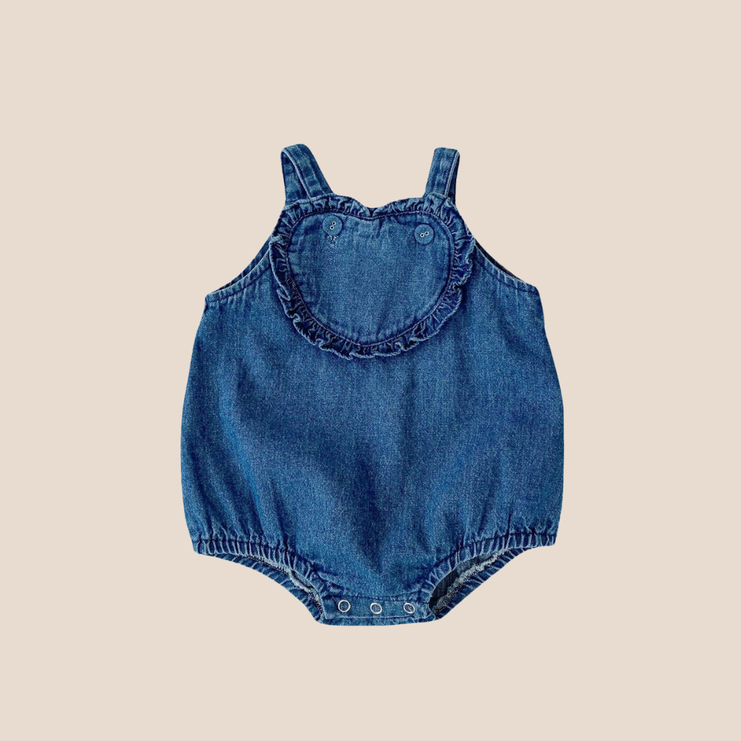 Baby Girl Denim Romper