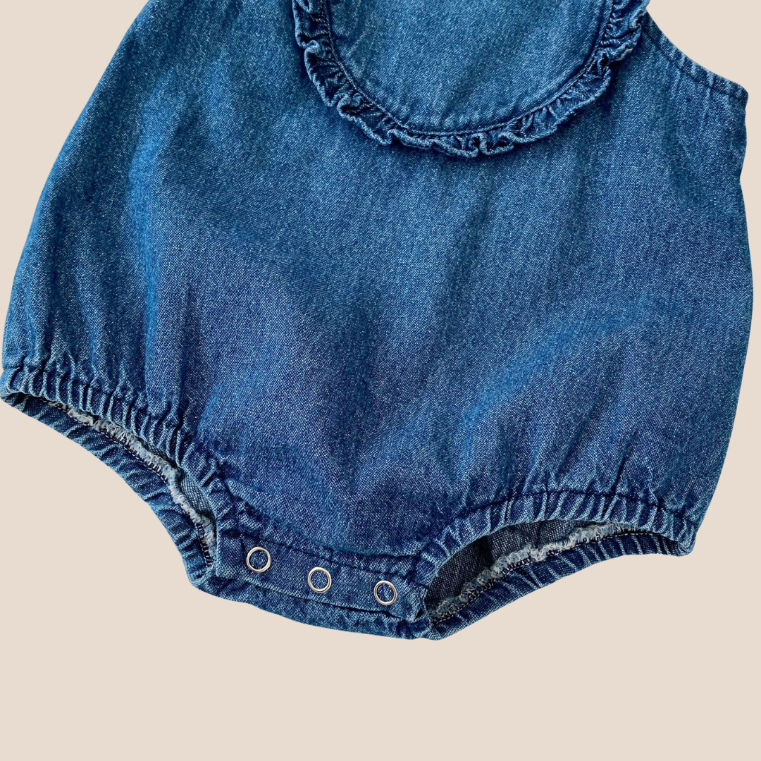 Baby Girl Denim Romper