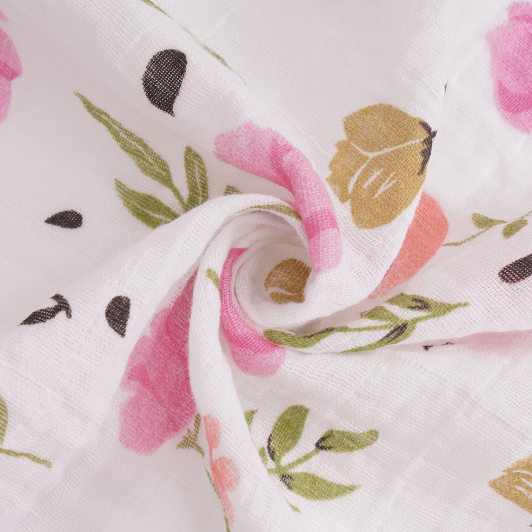 Tender Floral Muslin Blanket