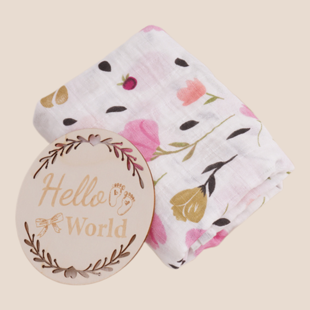 Tender Floral Muslin Blanket