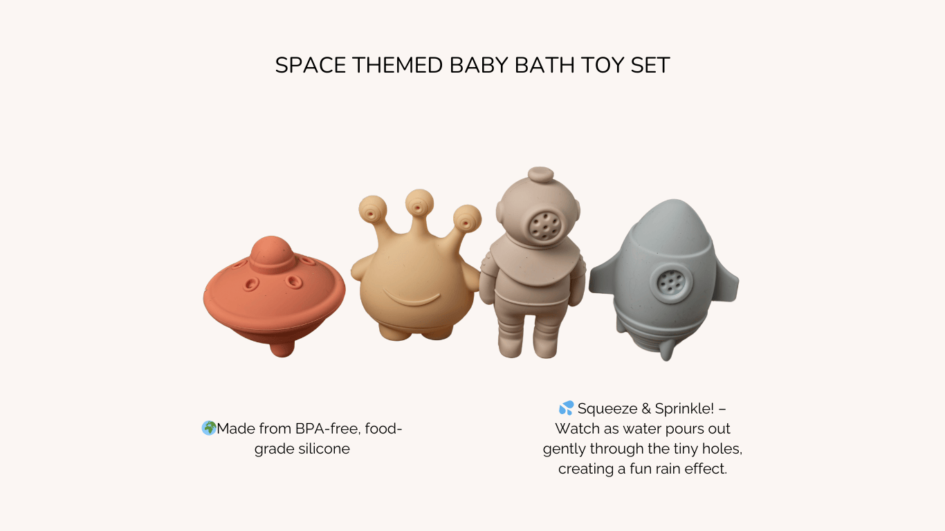 Cotton Craft Bath Toys Space Adventure Baby Bath Toy Set Personalized and custom baby gifts