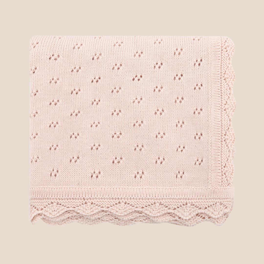 Luxe Pointelle Knit Baby Blanket