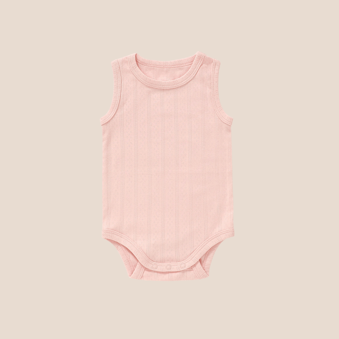 Cotton Craft baby apparel Organic Cotton Baby Sleeveless Bodysuit – Ribbed Newborn Onesie (0–6 Months) Personalized and custom baby gifts
