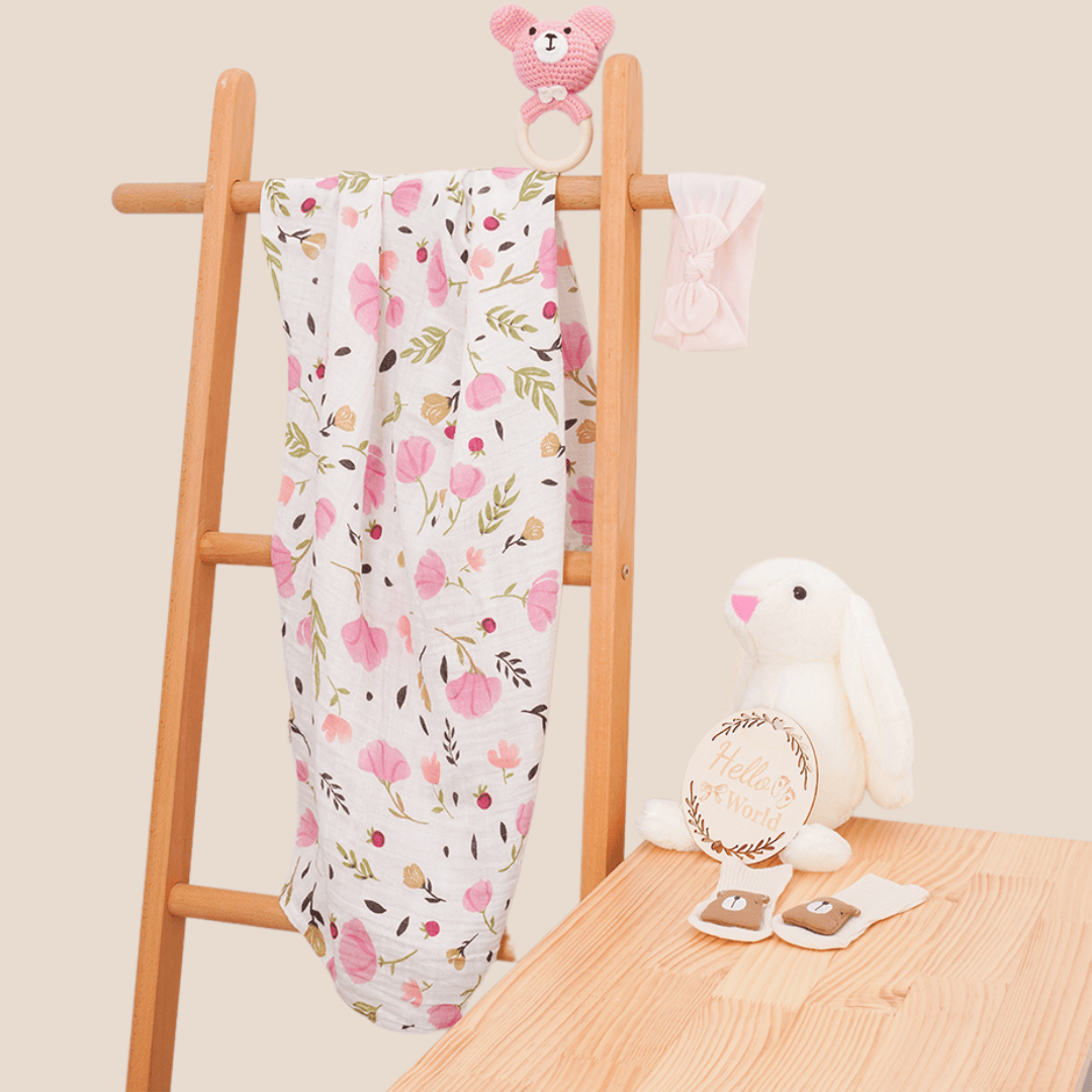 Cotton Craft baby blanket set Tender Floral Muslin Blanket Personalized and custom baby gifts