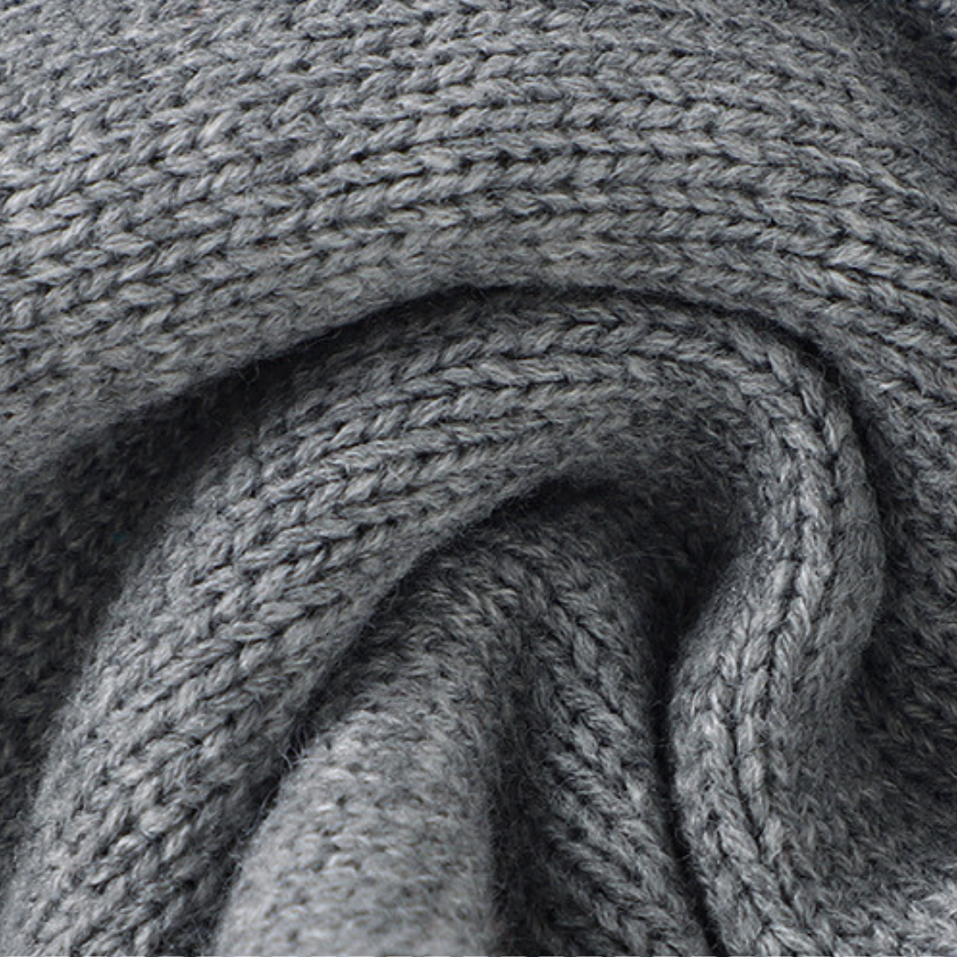 Baby Boy Jacquard Knitted Romper and Hat Set