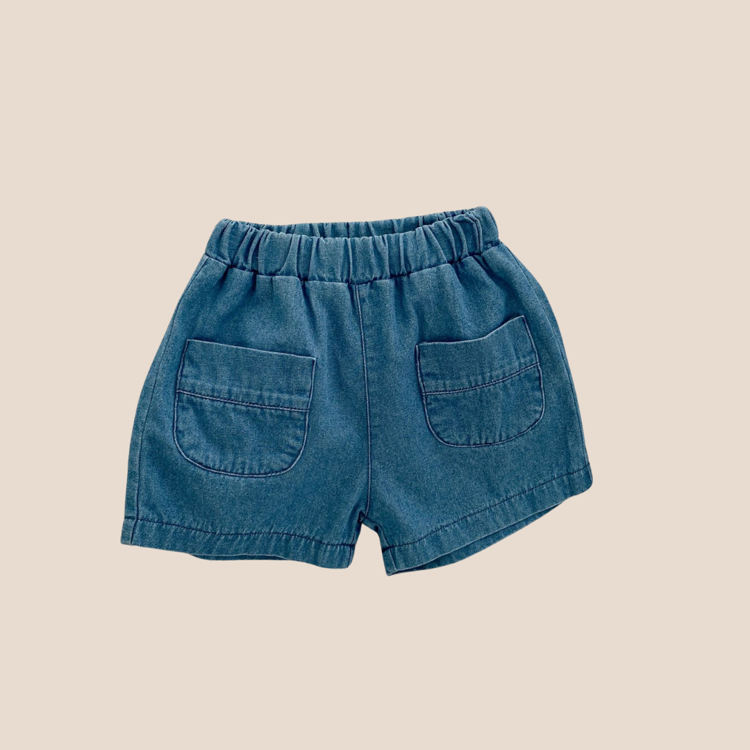 Baby Denim Shirt & Shorts Set – Unisex Baby Outfit 0-3 Months