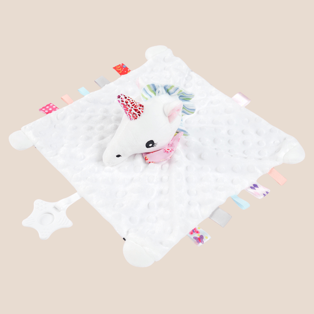 Cotton Craft security blanket Soft Snuggles Comfort Blankie with Teether Personalized and custom baby gifts