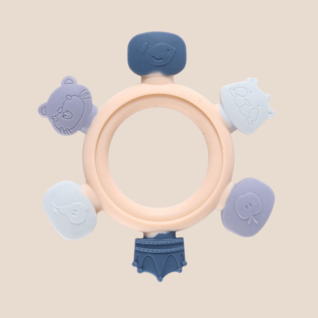 Cotton Craft Baby Toys Silicone Multi-Texture Baby Teether Toy – BPA-Free Infant Teething Ring Personalized and custom baby gifts