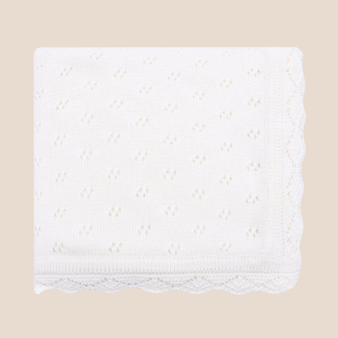 Luxe Pointelle Knit Baby Blanket