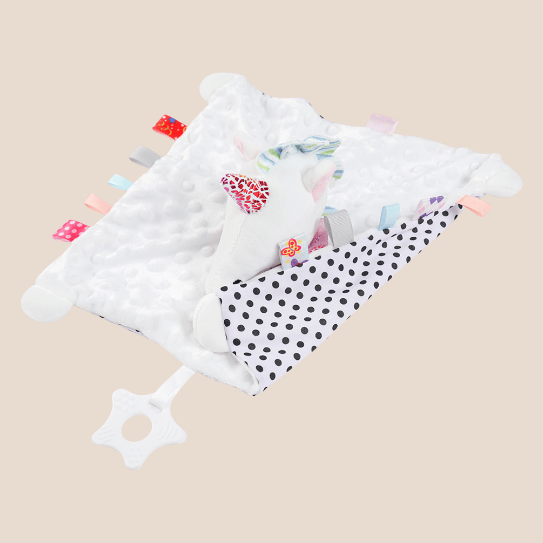 Cotton Craft security blanket Soft Snuggles Comfort Blankie with Teether Personalized and custom baby gifts