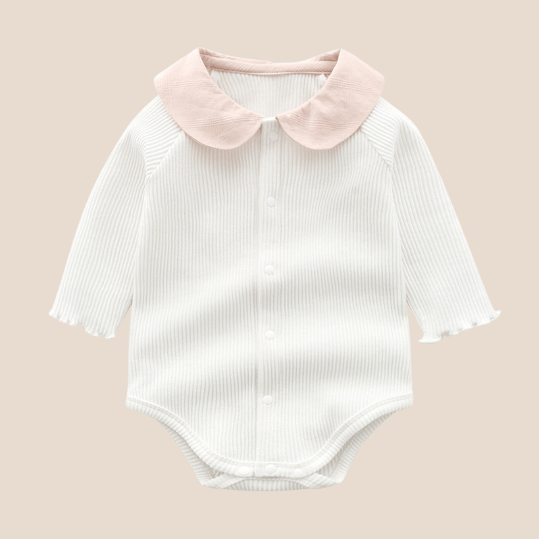 Cotton Craft baby apparel Cotton Knit Ribbed Baby Girl Romper 0-6 Months Personalized and custom baby gifts