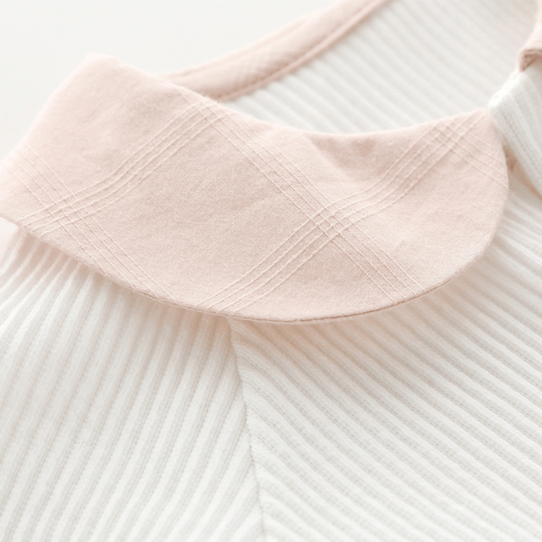 Cotton Craft baby apparel Cotton Knit Ribbed Baby Girl Romper 0-6 Months Personalized and custom baby gifts