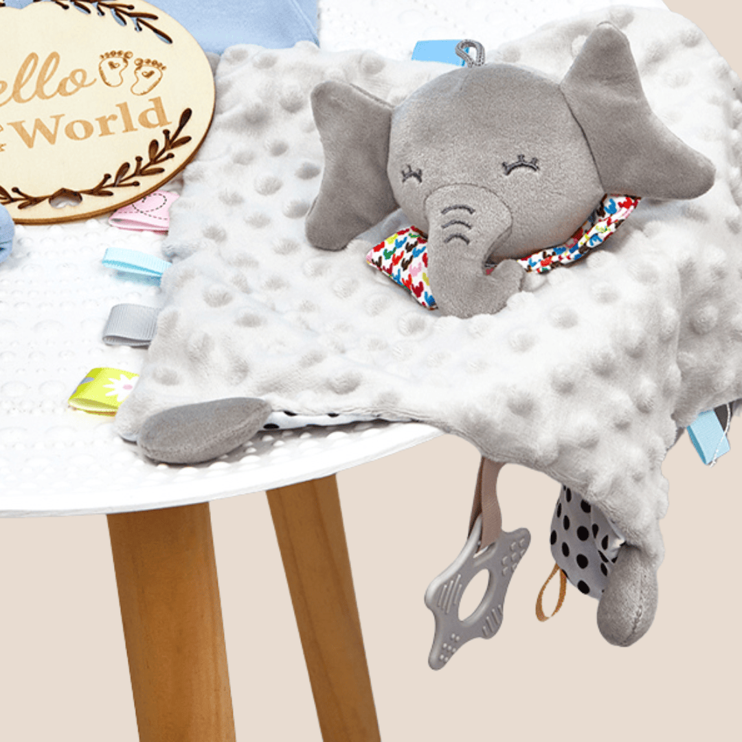 Cotton Craft security blanket Soft Snuggles Comfort Blankie with Teether Personalized and custom baby gifts