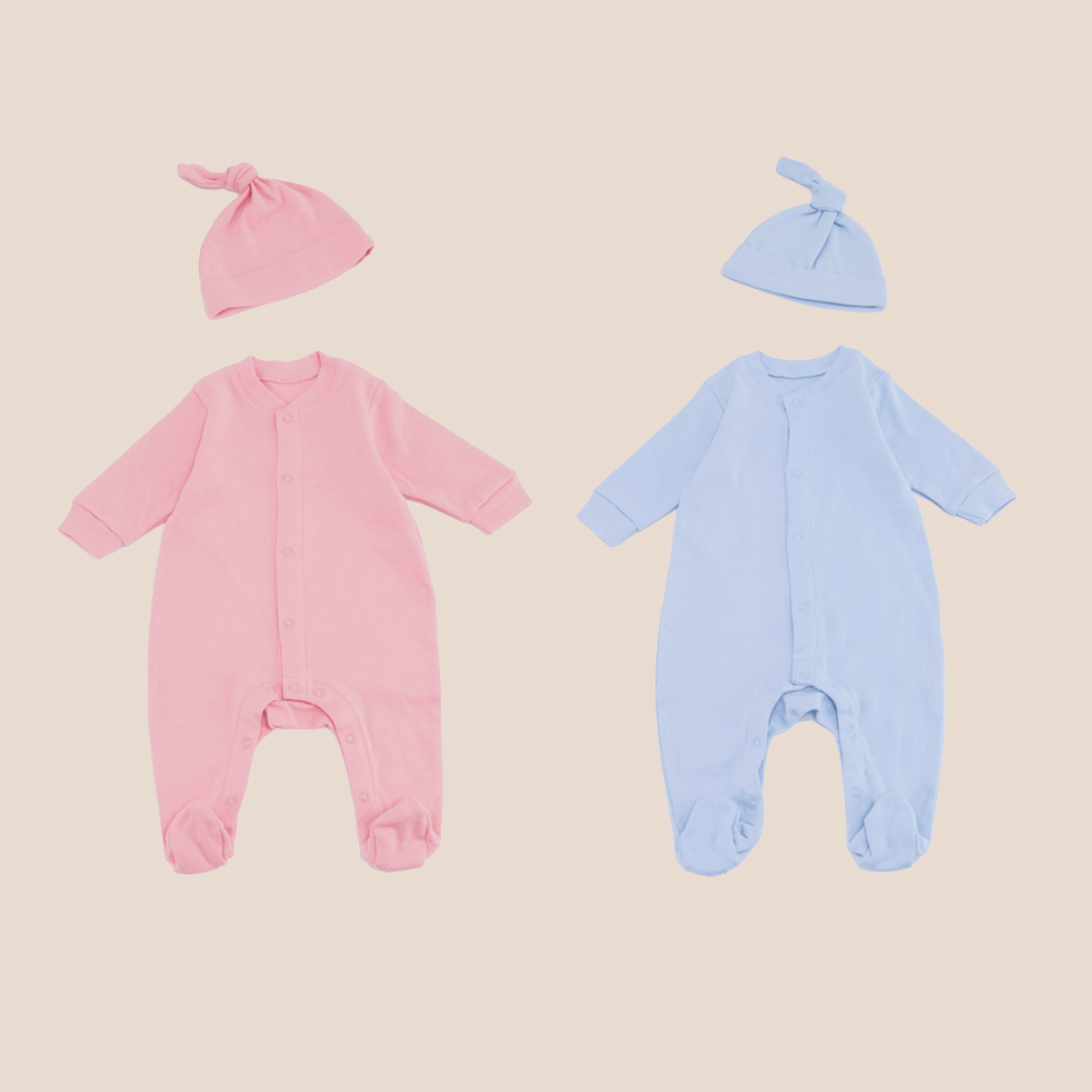 Cotton Craft baby apparel Cotton Baby Full Sleeve Romper with Matching Cap 0-6 Months Personalized and custom baby gifts