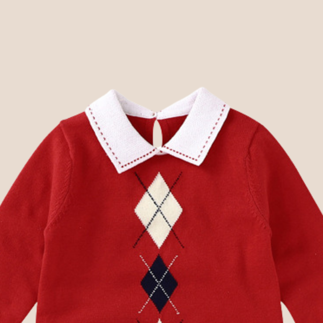 Baby Boy Knitted Holiday Full Sleeve Romper 0-6 Month