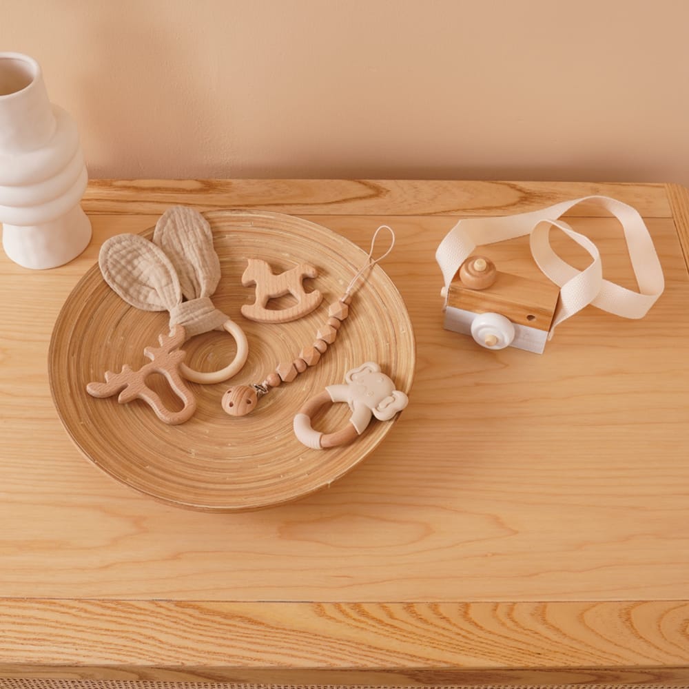 Cotton Craft Baby Teether EcoJoy Natural Baby Wooden Teethers Personalized and custom baby gifts