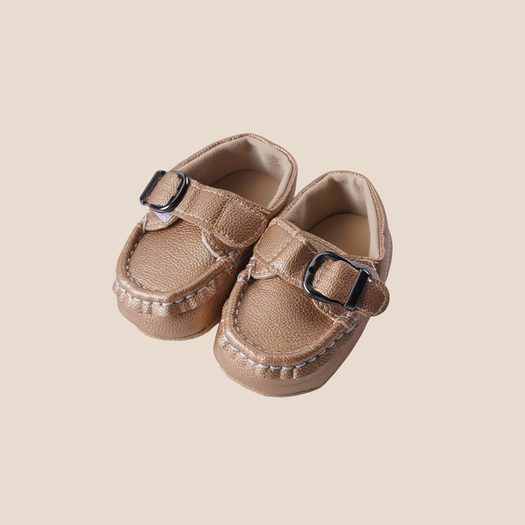 Unisex Baby Moccasin Loafers – Soft Sole Prewalker Shoes with Buckle | Size 1
