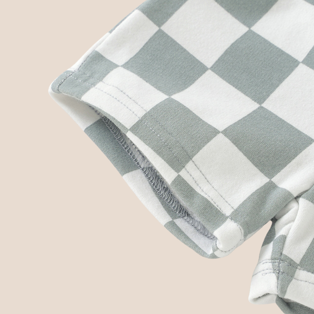 Trendy Checkered Baby Shorts (0-6 Months)