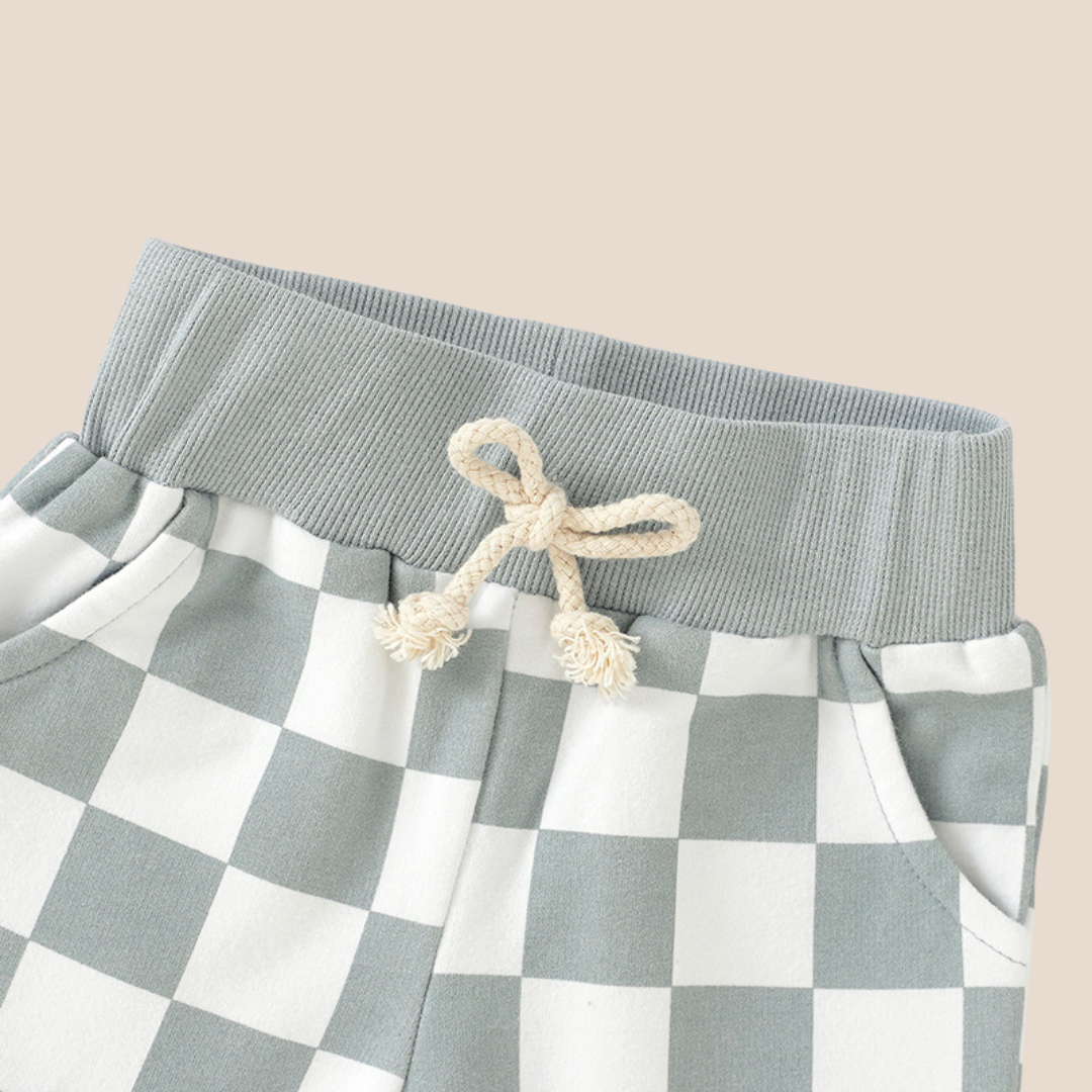Trendy Checkered Baby Shorts (0-6 Months)