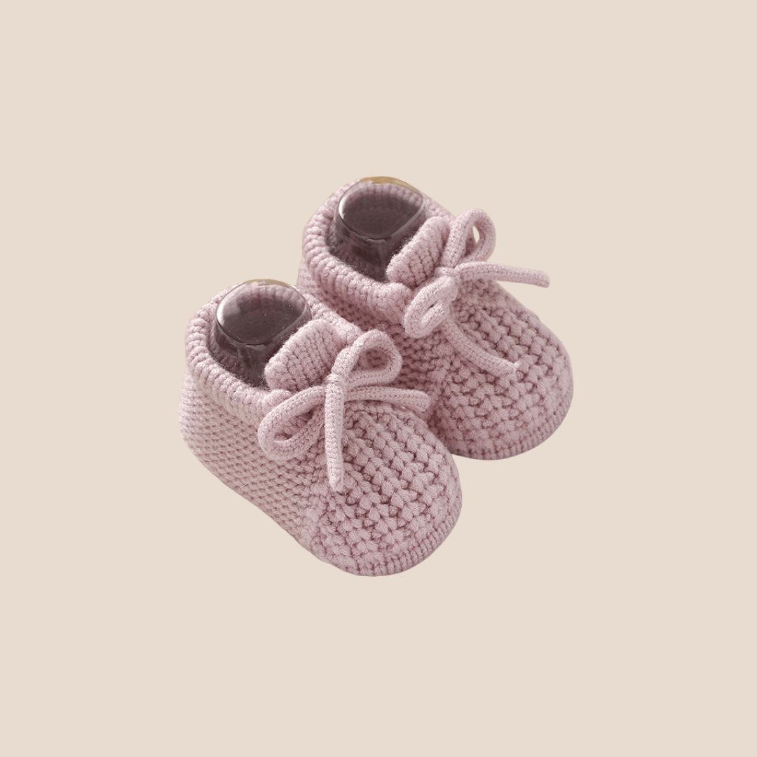 Cotton Craft Baby shoes Knitted Baby Booties with Bow Tie – Soft Cotton Yarn Slippers | Newborn to 6 Months Personalized and custom baby gifts