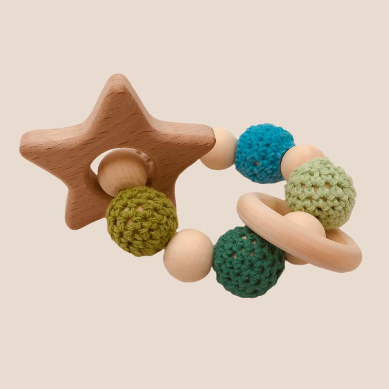 Cotton Craft Baby knitted Teether Toy Knitted Baby Bracelet Toy Personalized and custom baby gifts