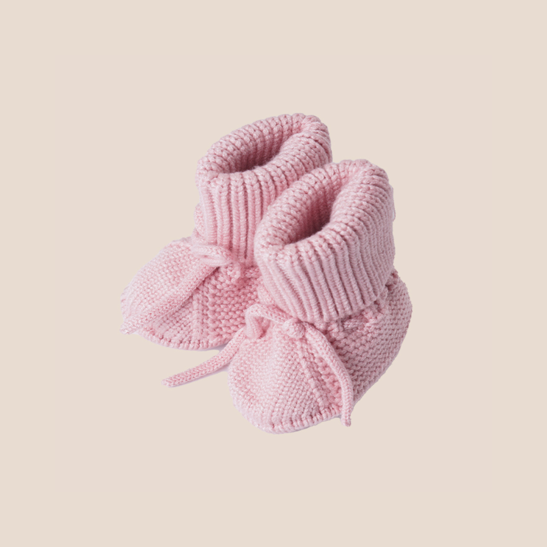 Hand-Knitted Baby Booties – Soft Cotton Newborn Booties