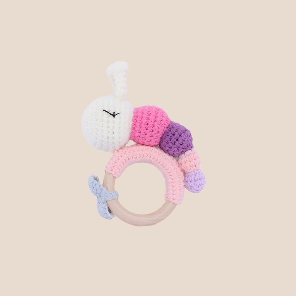 Knitted Baby Rattle Toy