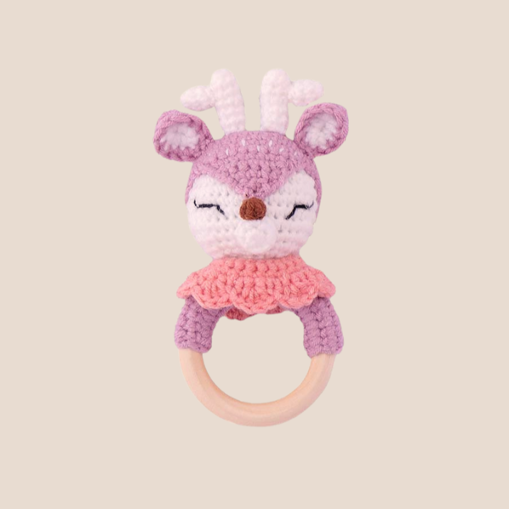 Knitted Baby Rattle Toy