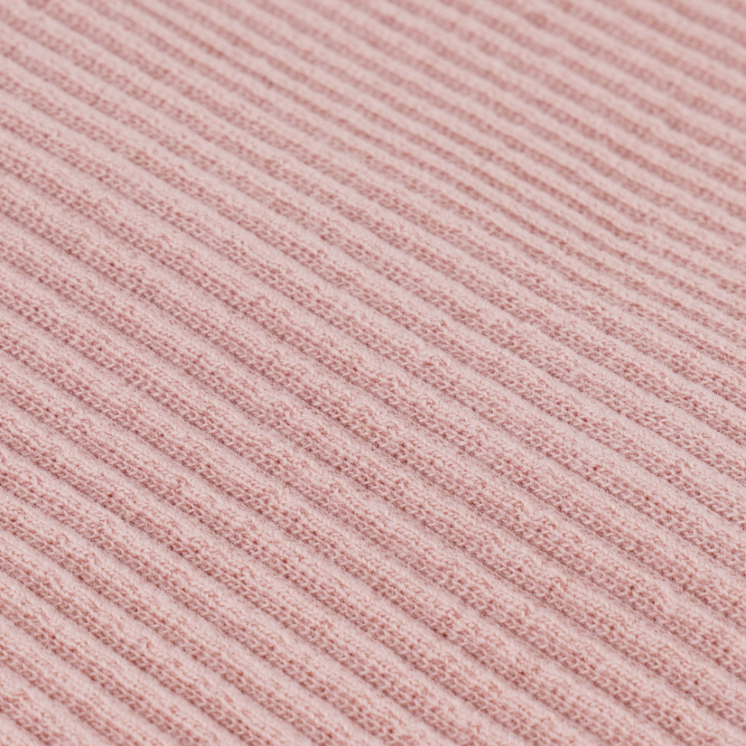 Cotton Knit Ribbed Baby Girl Romper