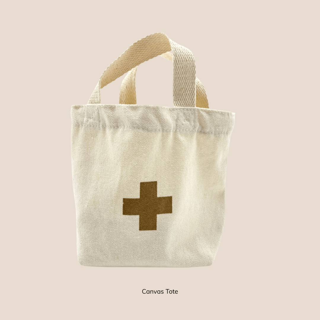 Cotton Craft Bbay Toys Montessori Pretend Play Silicone Doctor Playset with Canvas Tote Personalized and custom baby gifts