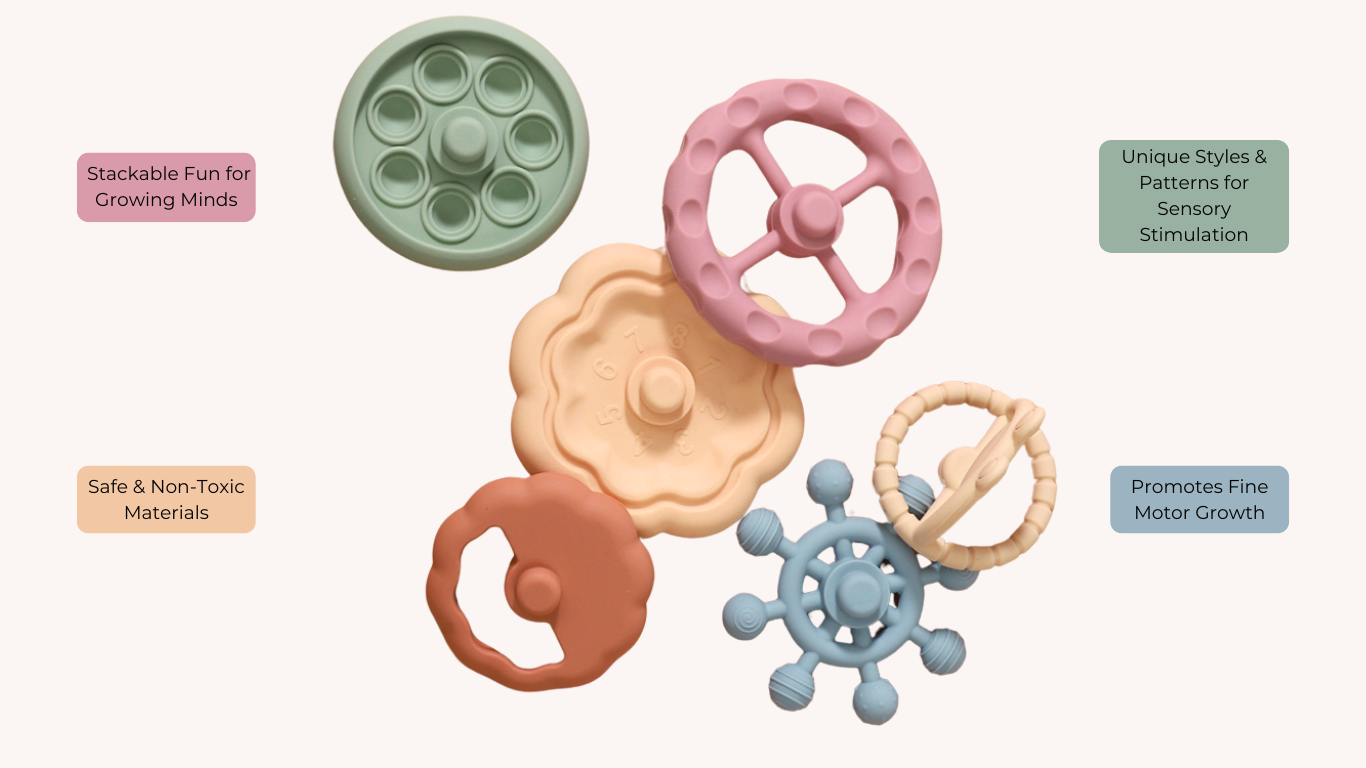 Happy Froggie Silicone Teether & Stacker Set