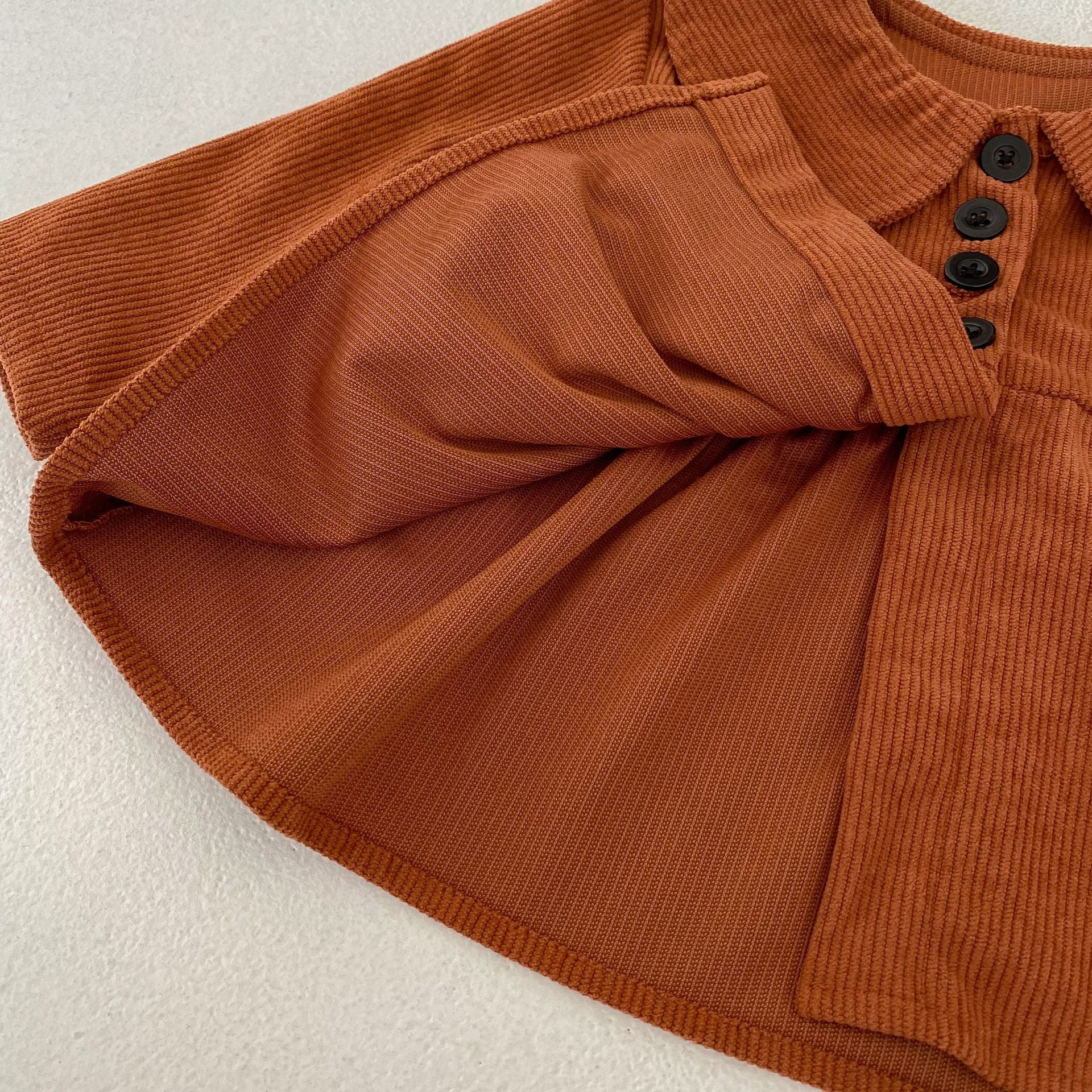 Baby girl corduroy dress inside view