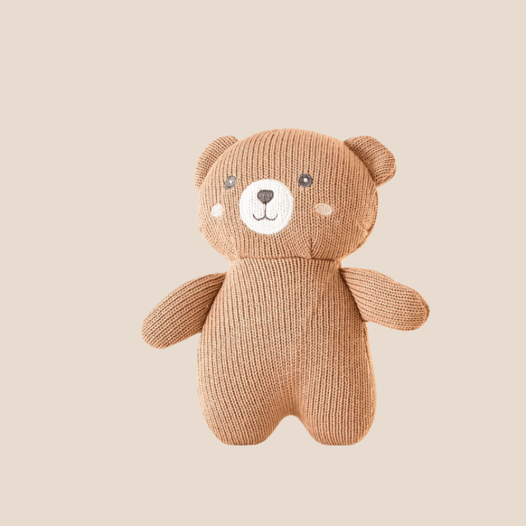 Cotton Craft Knitted baby toy Cotton Snuggle Buddy Rattle Toy Personalized and custom baby gifts