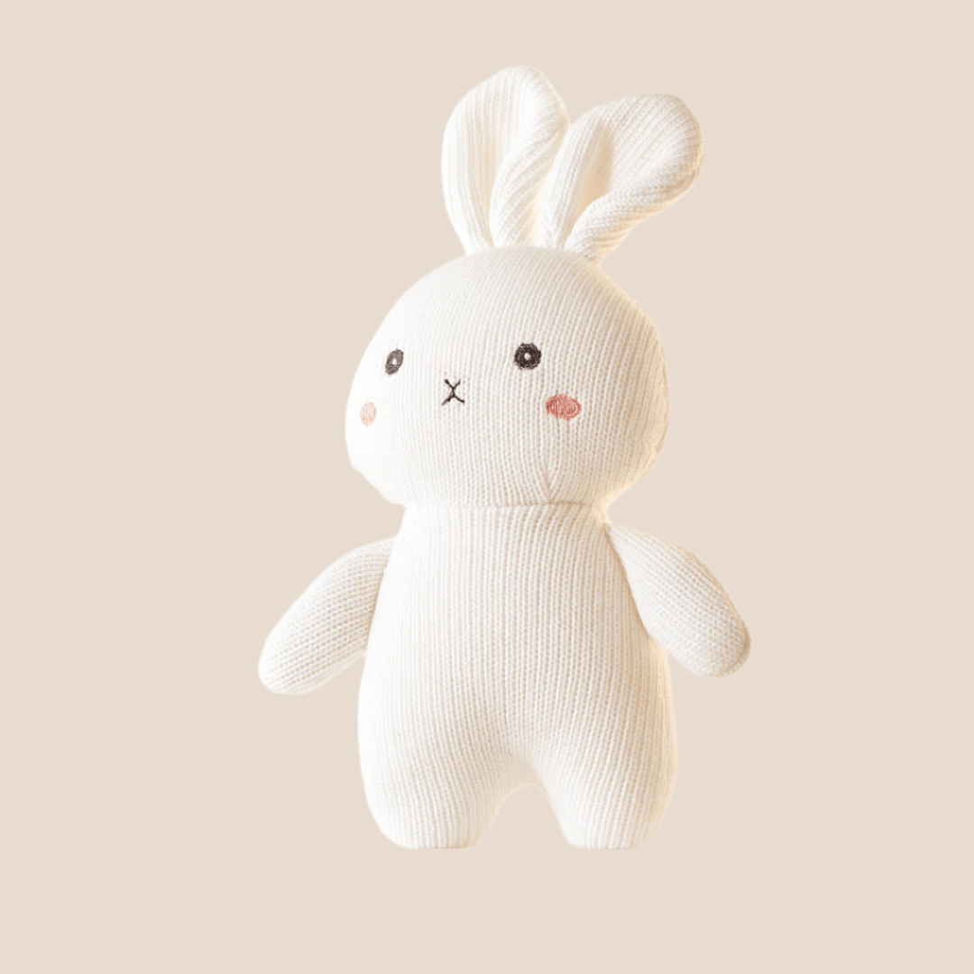 Cotton Craft Knitted baby toy Cotton Snuggle Buddy Rattle Toy Personalized and custom baby gifts