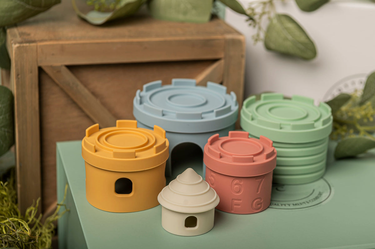 Cotton Craft Baby Toy Baby-Safe Silicone Stacking Tower Personalized and custom baby gifts