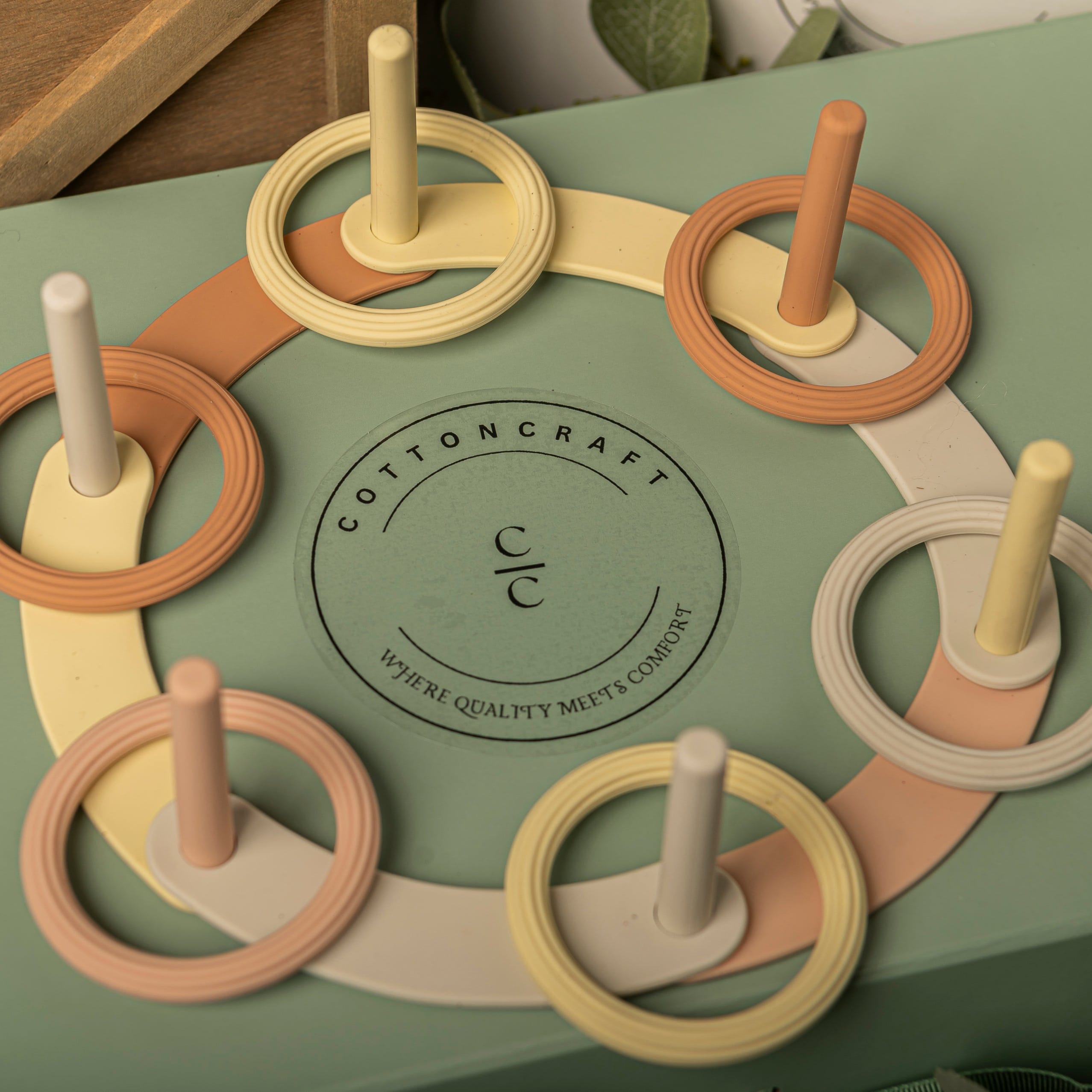 Cotton Craft Baby Toy Play & Learn Ring Toss Baby Toy Personalized and custom baby gifts